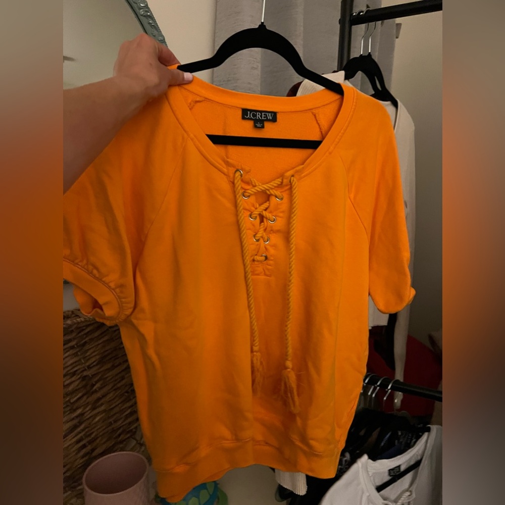 J Crew Orange Top, Excellent Condition, Worn Once